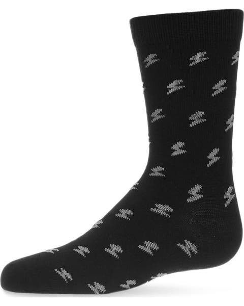 Lightning Bolt Crew Socks (Big Kid)