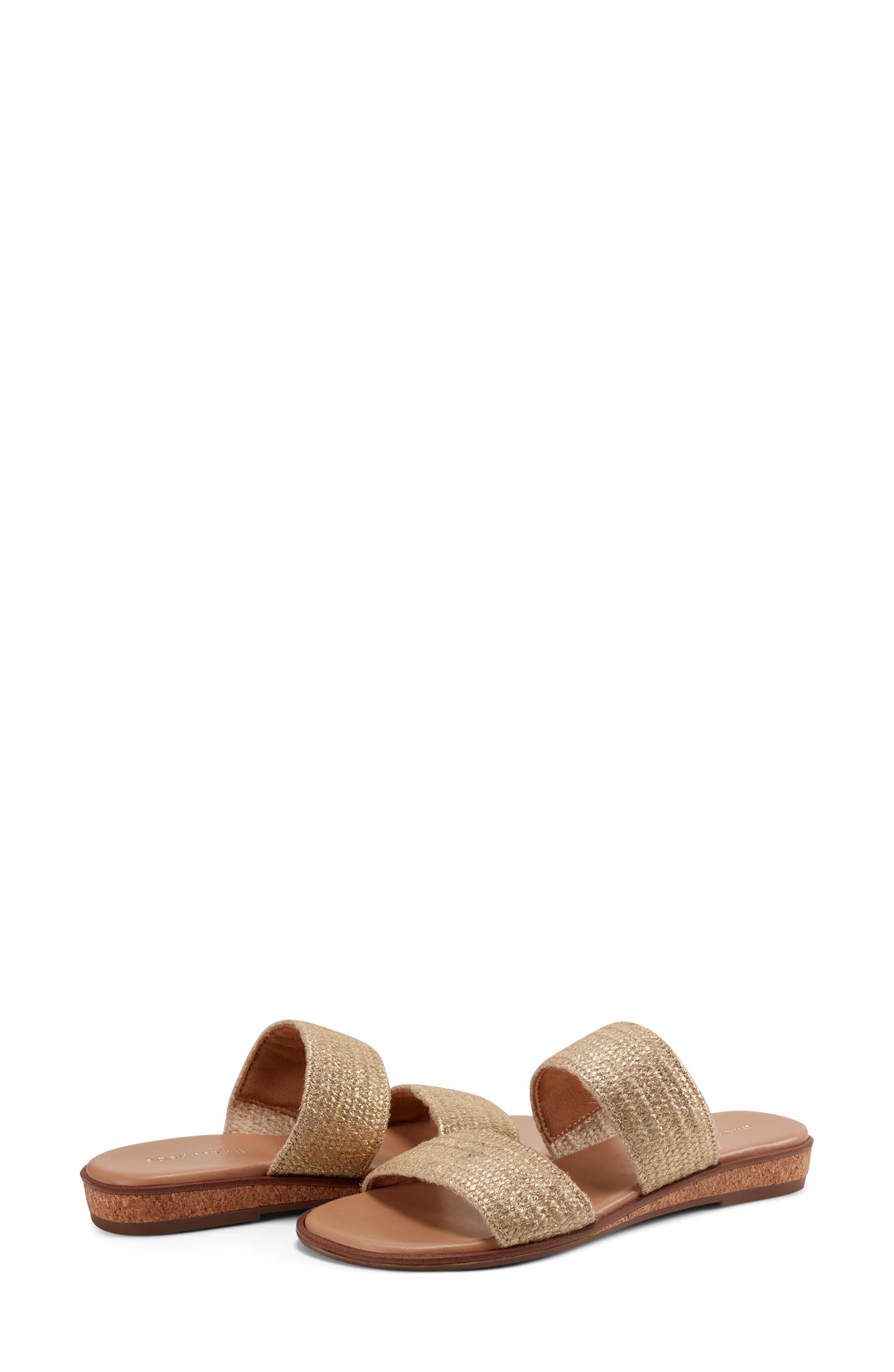 Loyal Slide Sandal, Alternate, color, METALLIC GOLD