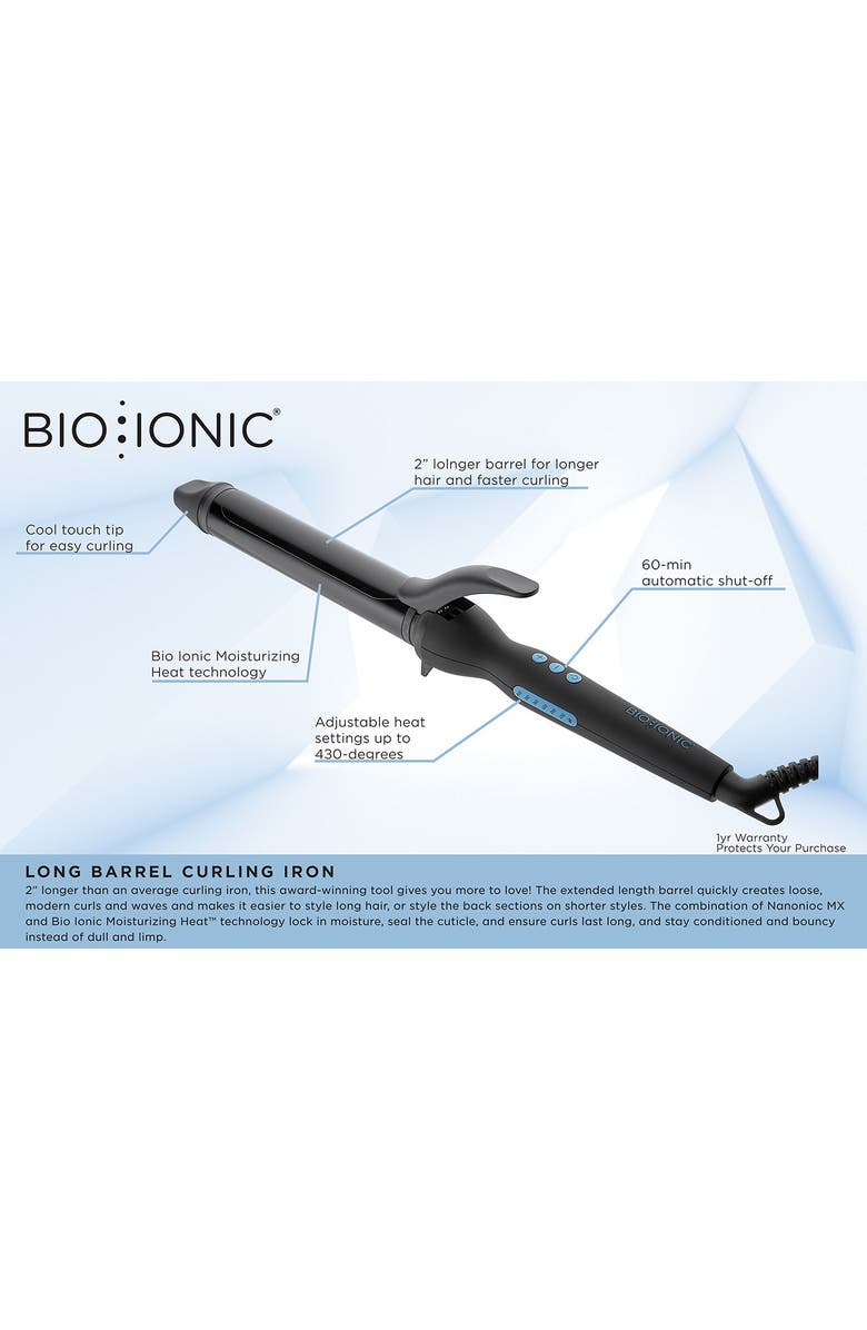 Bio Ionic 1-Inch Long Barrel Styling Iron, Alternate, color,