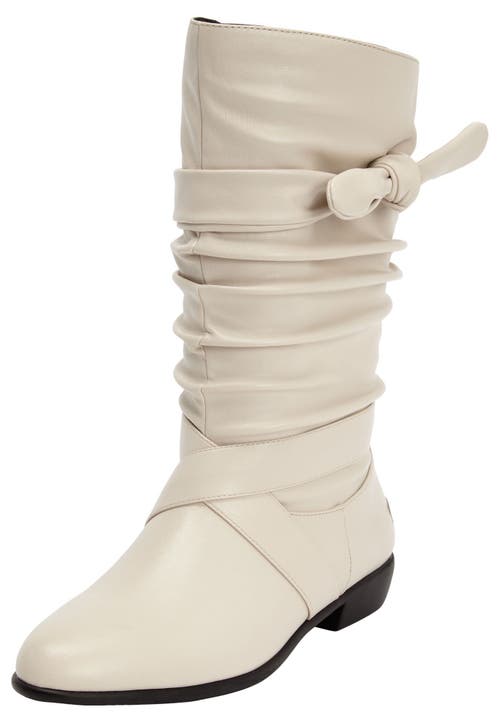 Comfortview The Heather Wide Calf Boot In White