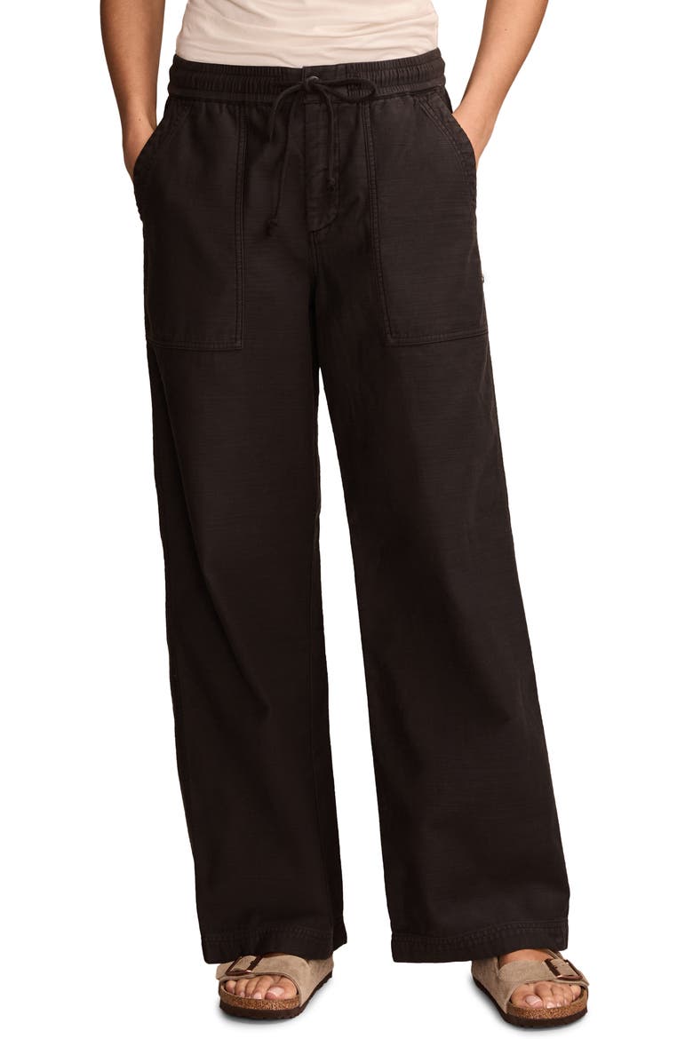 Wide Leg Utility Drawstring Pants, Main, color, METEORITE