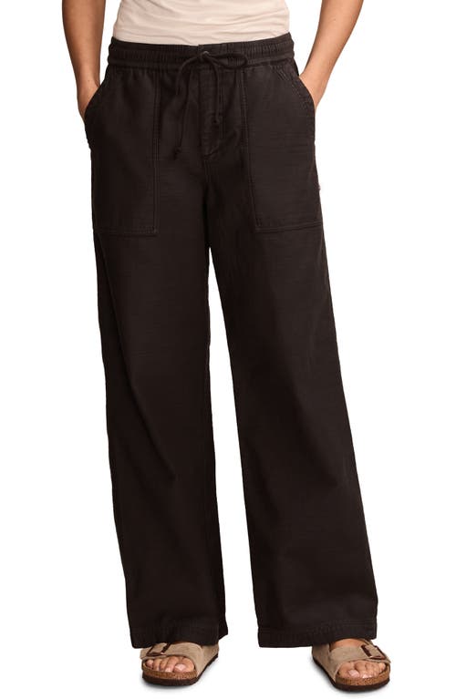 Lucky Brand Wide Leg Utility Drawstring Pants In Meteorite