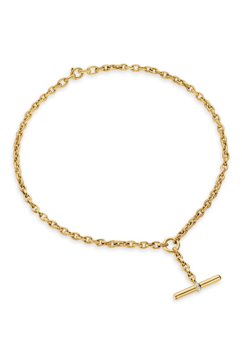 Mercer® Petite Toggle Necklace in 18K Yellow Gold with Diamonds, Alternate, color, DIAMOND