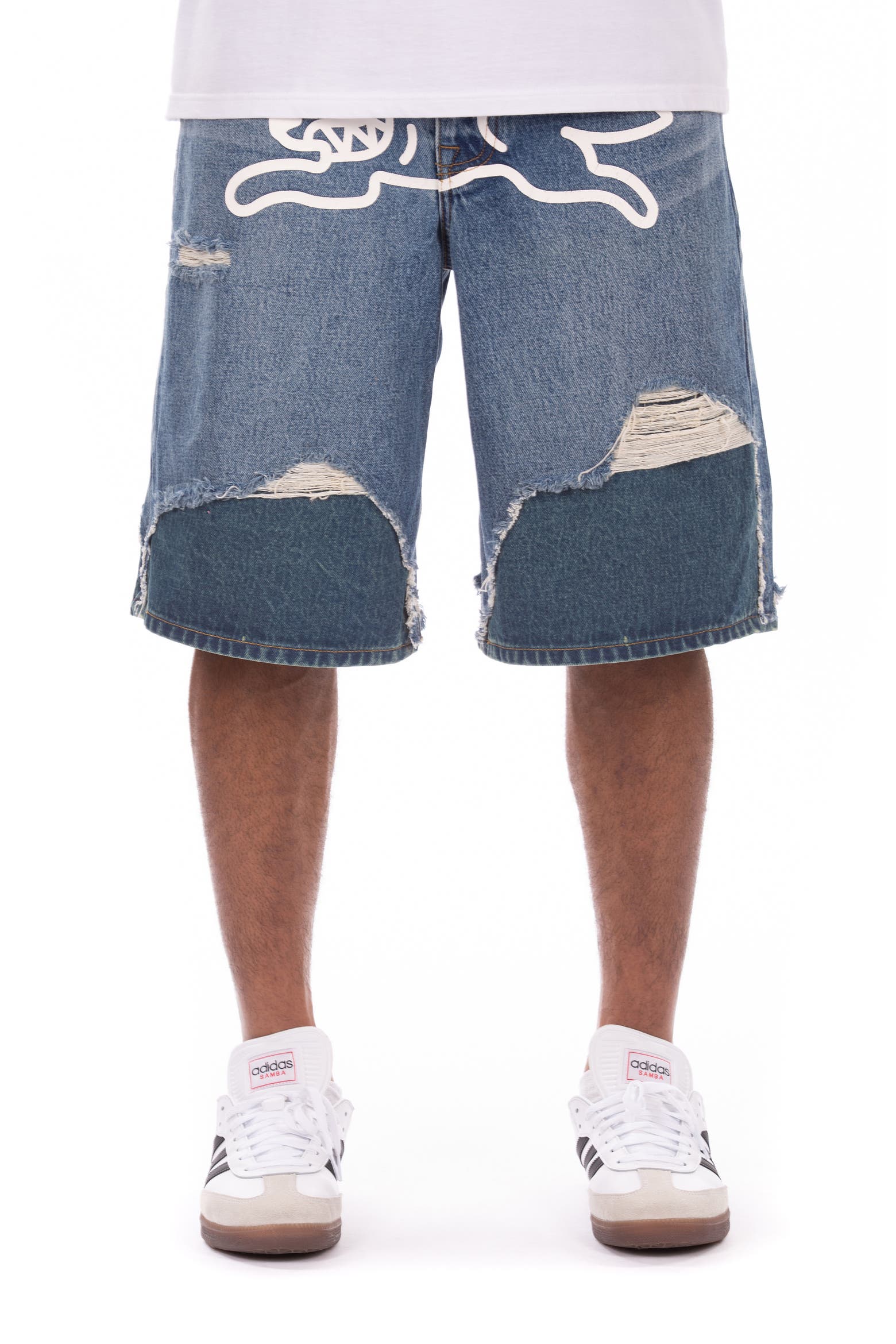 Cream Ripped Jeans ICECREAM Hoodsie Ripped Denim Shorts (Men) | Nordstromrack