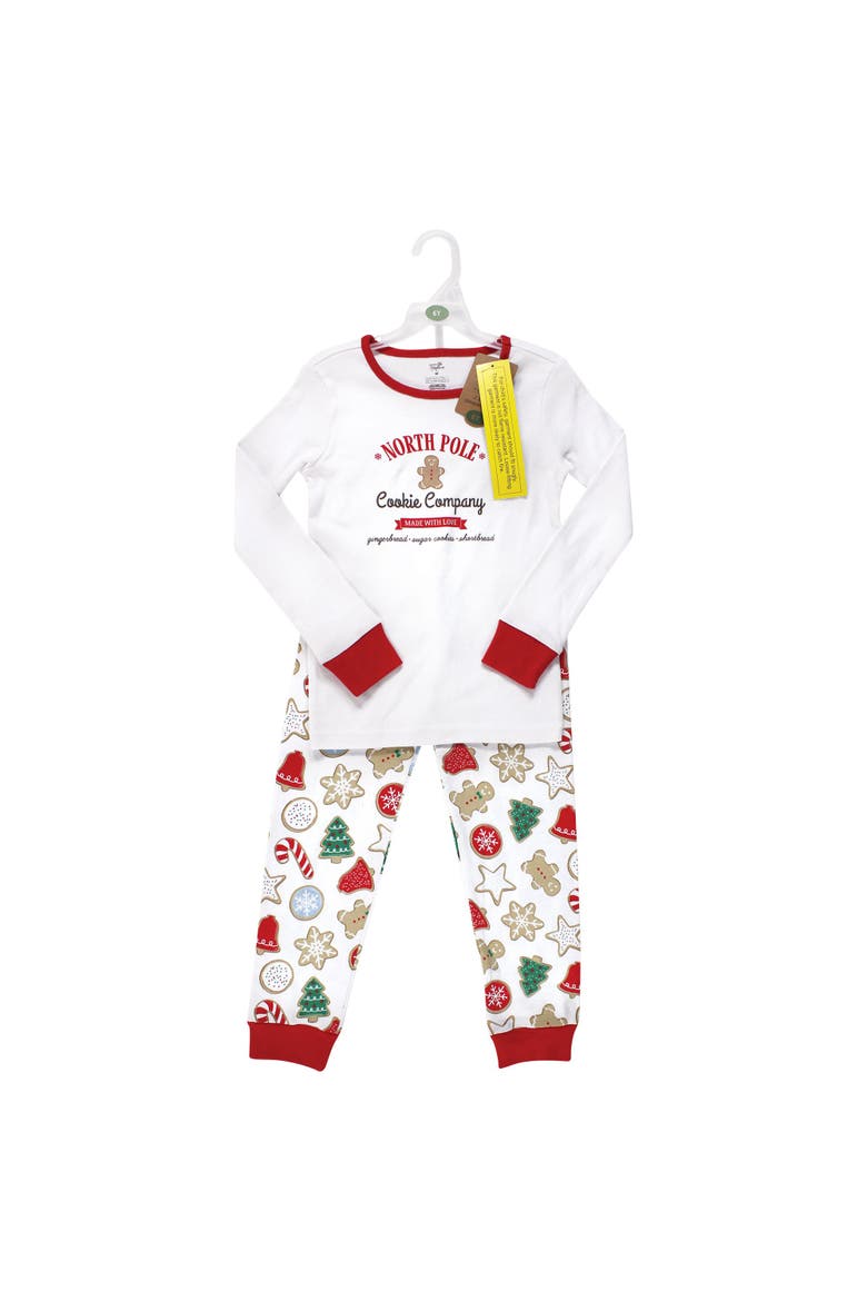 Short Sleeve Top and Pant Pajamas, Alternate, color, Christmas Cookies