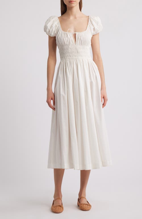Shop Doen Dôen Quinn Organic Cotton Poplin Maxi Dress In Salt