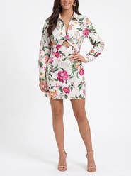 RACHEL Rachel Roy Patton Long Sleeve Poplin Mini Dress