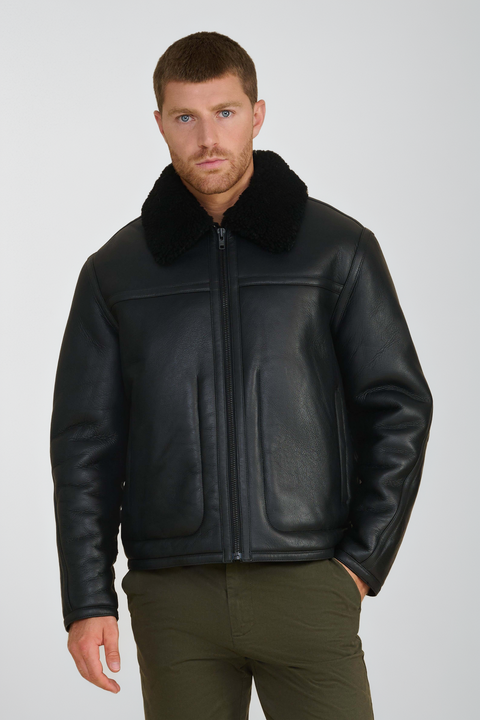 Landon Leather Shearling Jacket