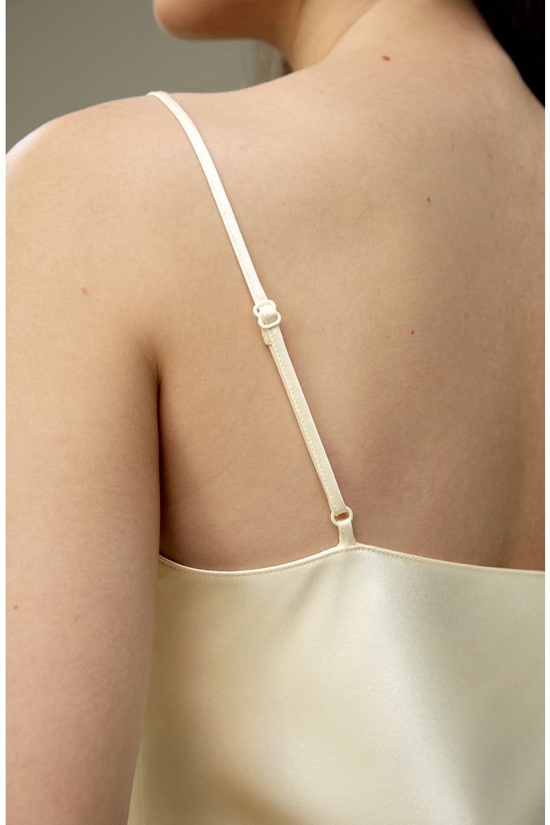 Women's Double-Faced Silk Charmeuse Camisole, Alternate, color, Lily White