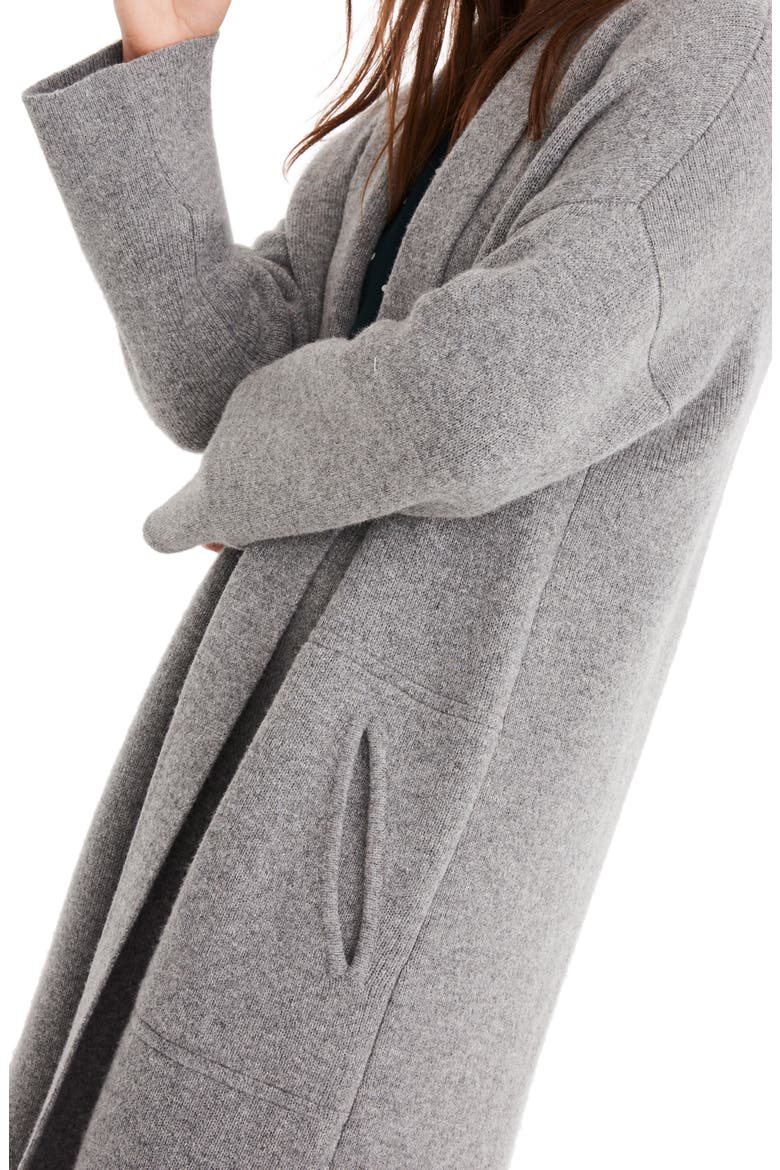 Rivington Sweater Coat, Alternate, color, HEATHER GREY