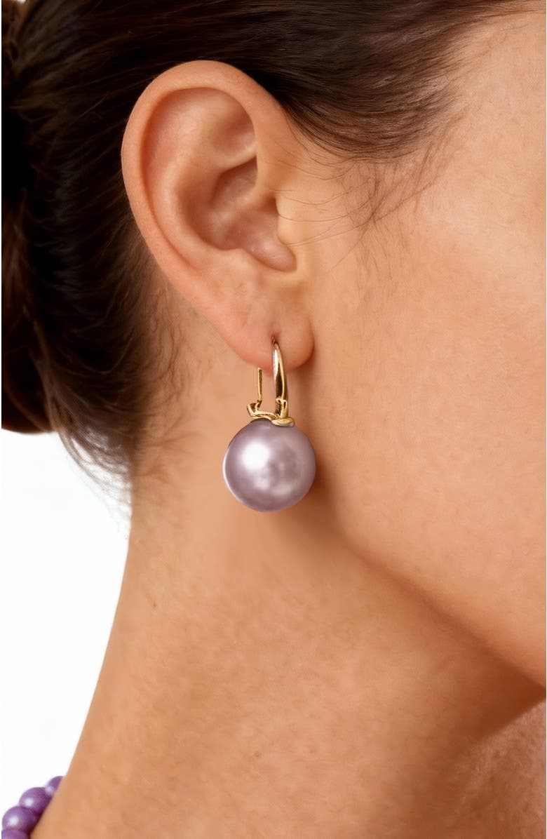 RETRO CHIC Retro Pearl Earrings, Alternate, color, Pink