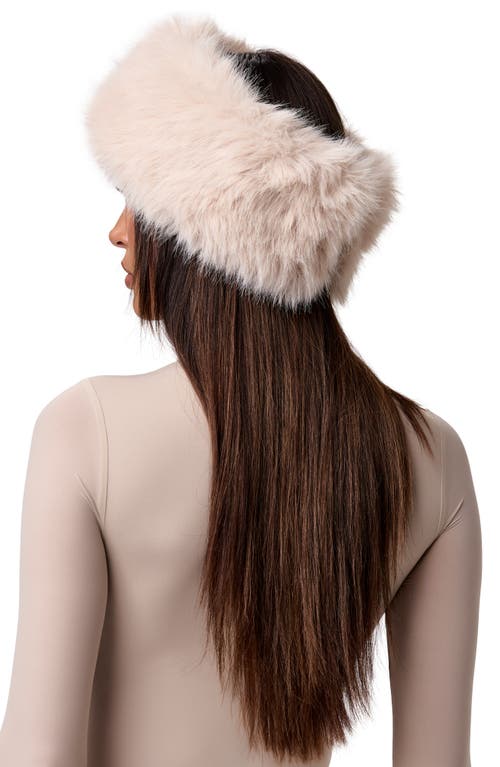 Naked Wardrobe Faux Fur Headband In Neutral