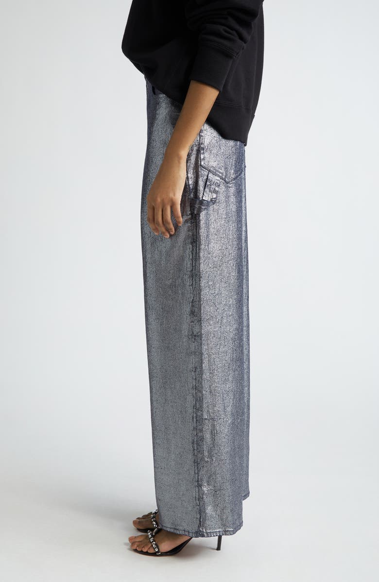 Isabel Marant Étoile Metallic Carpenter Jeans, Alternate, color, 