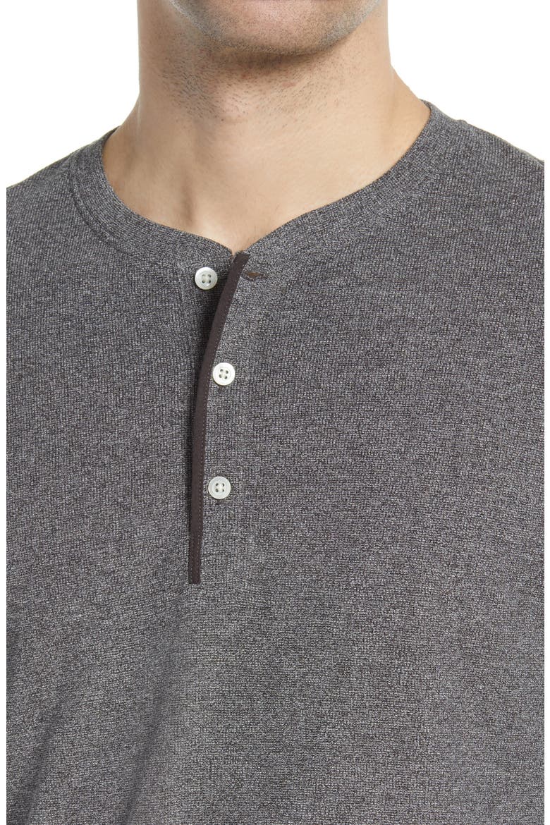 Slim Fit Waffle Knit Henley, Alternate, color, GREY