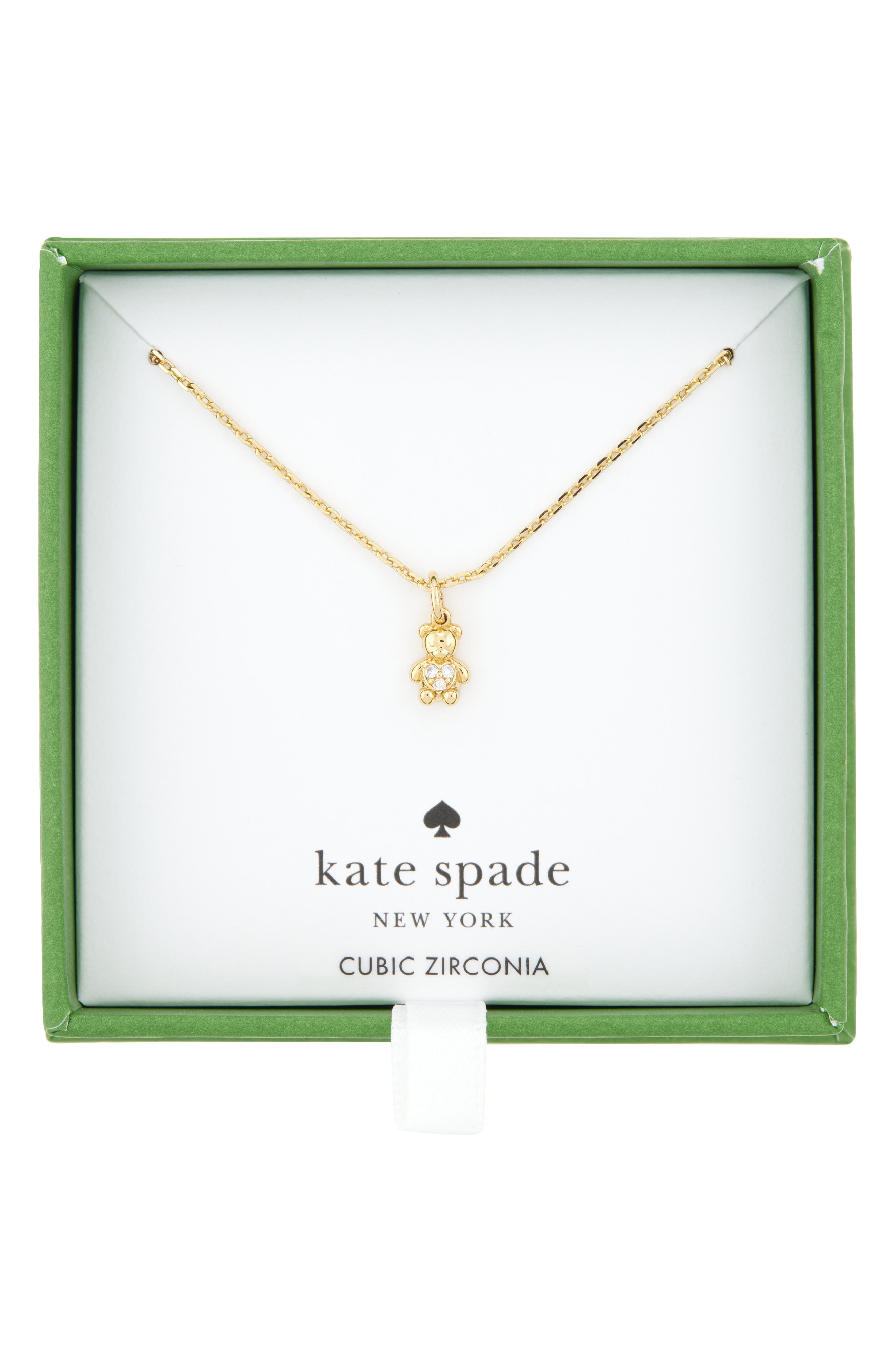 Kate Spade New York mini bear pendant necklace