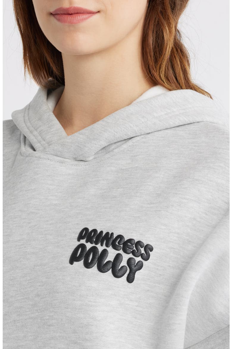 Puffy Logo Hoodie, Alternate, color, GREY