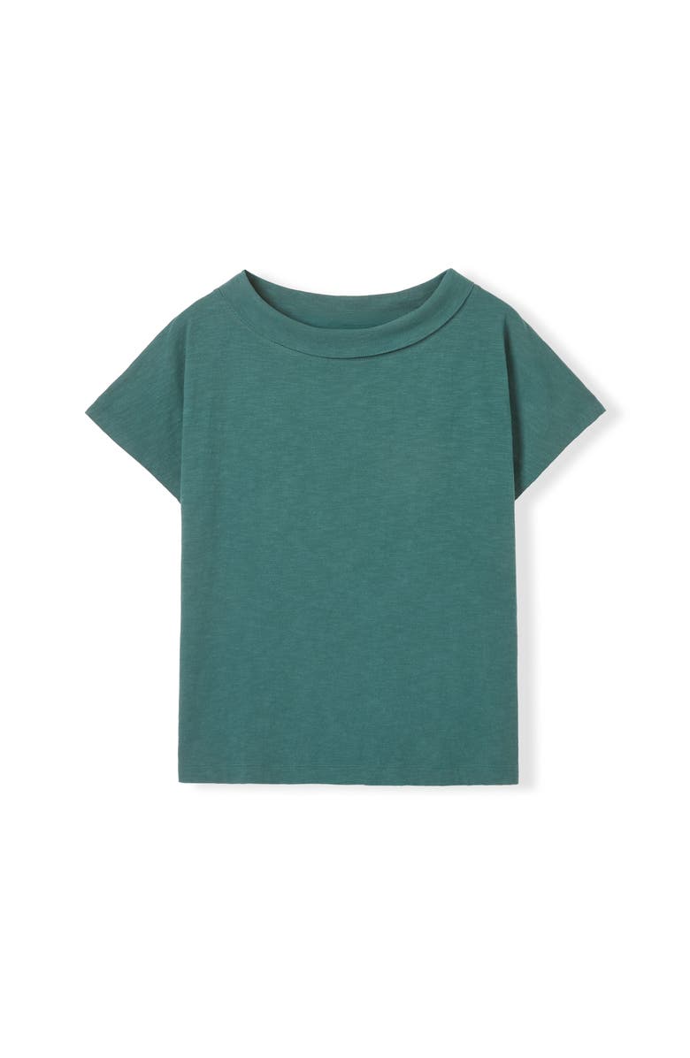 Celtic & Co. Sculpted Boat Neck Relaxed T-Shirt, Alternate, color, Teal