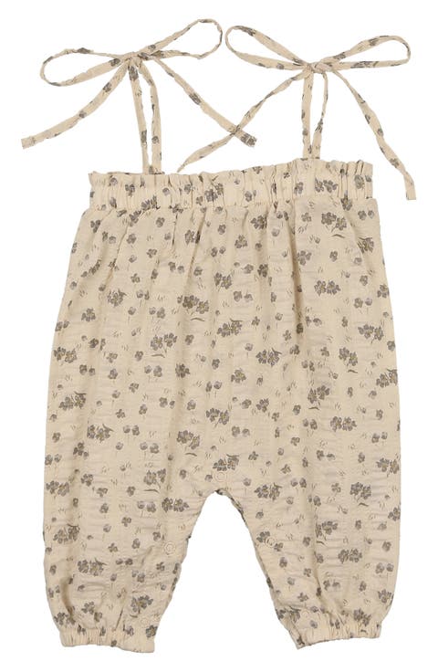 Kids' Floral Cotton Blend Romper (Baby & Toddler)