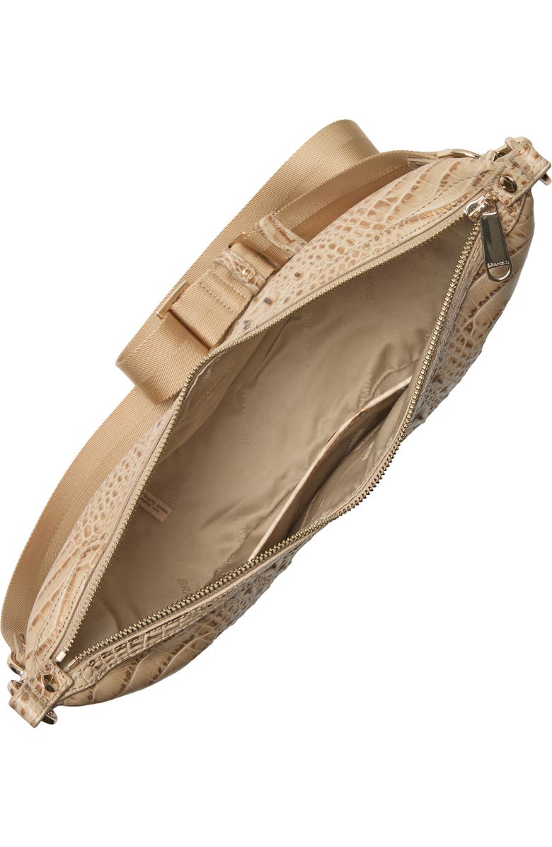 Brahmin Percy Croc Embossed Leather Crossbody Bag, Alternate, color,