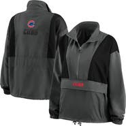 WEAR by Erin Andrews Women's WEAR by Erin Andrews Charcoal Chicago Cubs Packable Half-Zip Jacket
