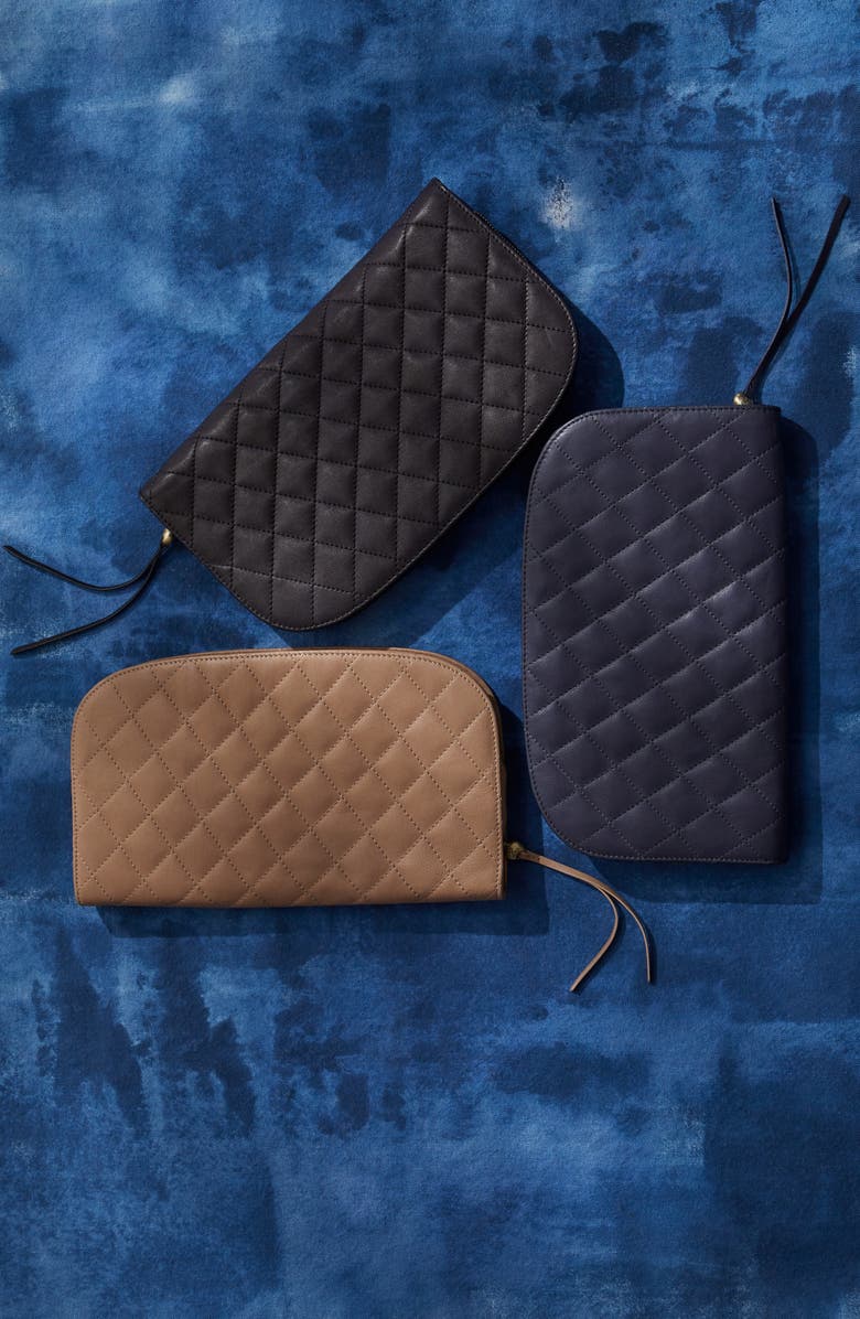 HOBO Cole Quilted Leather Clutch, Alternate, color,