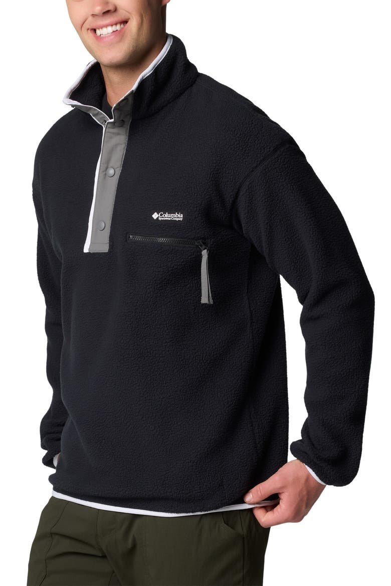 Helvetia II Fleece Pullover, Alternate, color, BLACK