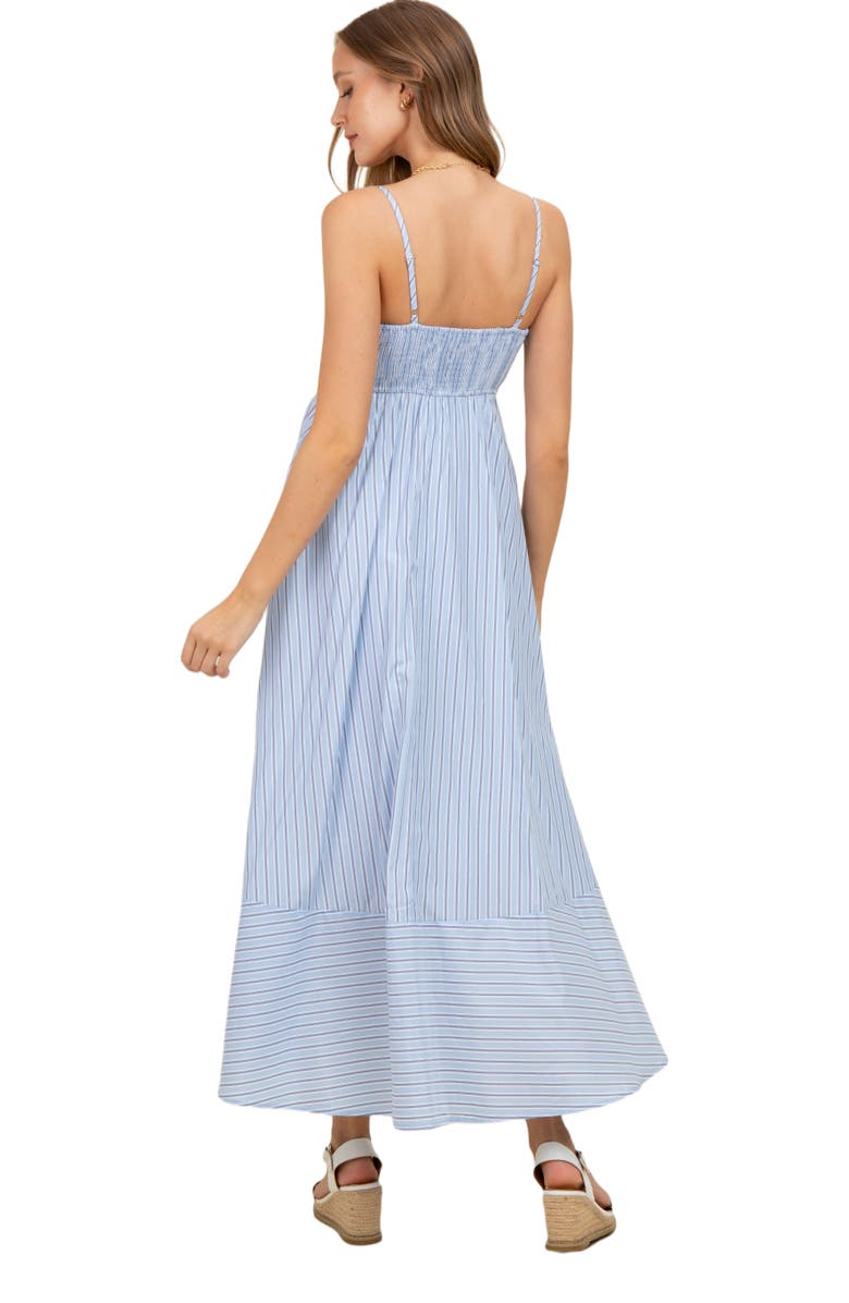PinkBlush Spaghetti Strap Stripe Maxi Dress, Alternate, color, Light Blue