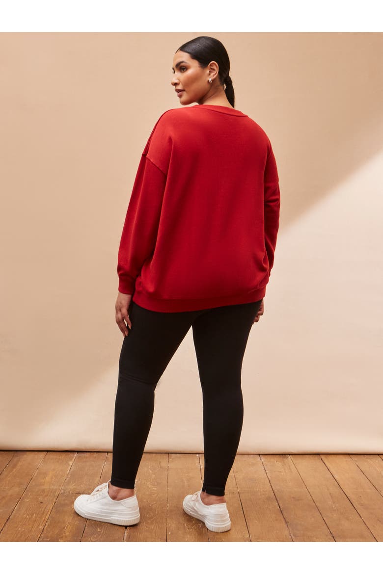 Oversized Sweatshirt, Alternate, color, Red