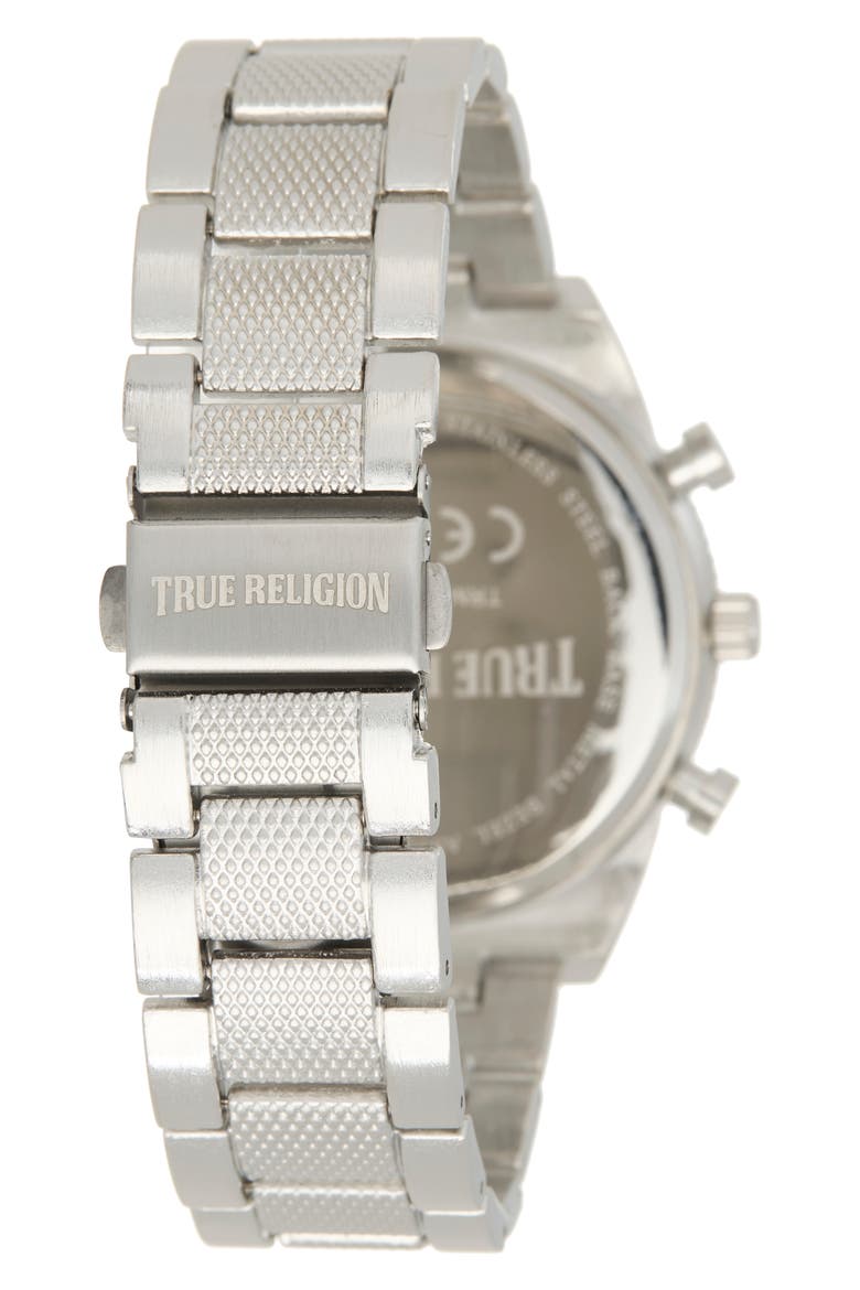Buddha Chronograph Bracelet Watch, 44mm, Alternate, color, WHITE/ SILVER