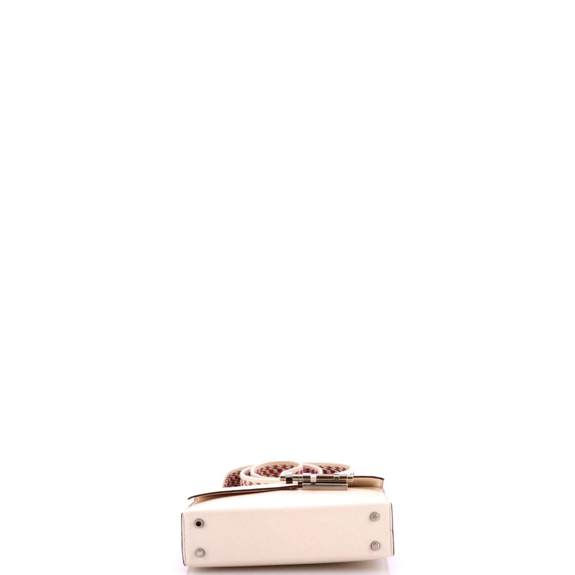 Pre-Owned Hermes Verrou Bag Chevre Mysore and Canvas Mini, Alternate, color, Nata