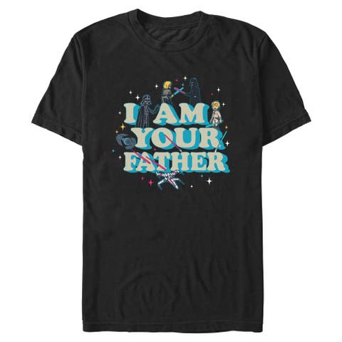 Men's Star Wars The Empire Strikes Back Cartoon I Am Your Father  Graphic T-Shirt