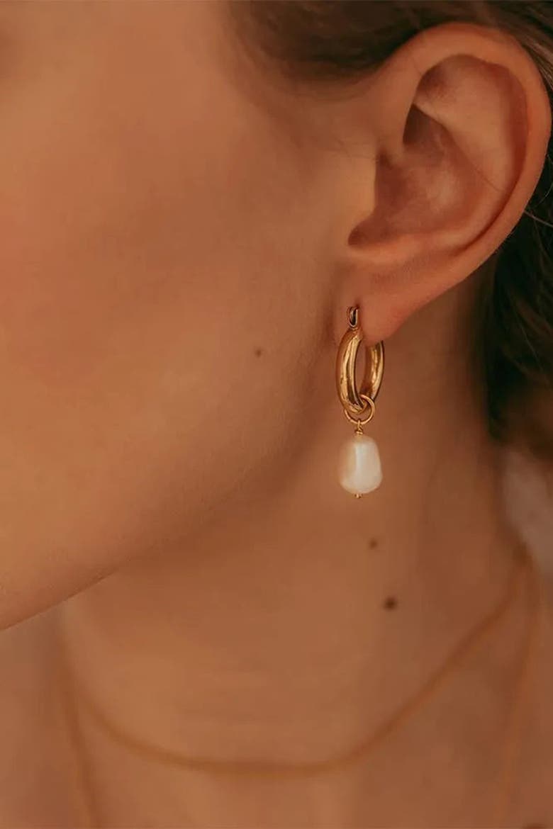 Baroque Pearl Pendant - Gold Pearl Detachable Charm, Alternate, color, Gold