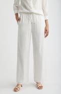 Bernardo Embroidered Stripe Cotton Drawstring Pants