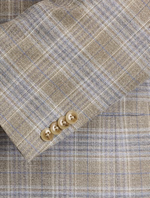 Michael Kors Big & Tall Plaid Sport Coat In Gray