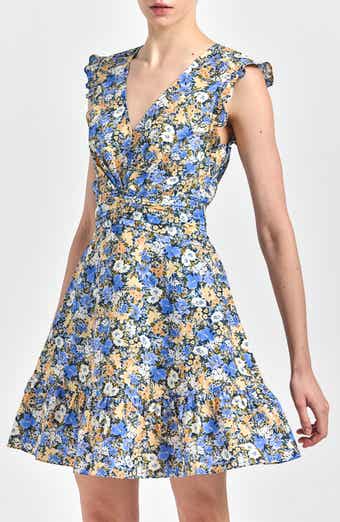Kris Floral Sleeveless Cotton Minidress
