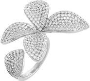 BY ADINA EDEN Pave Fancy Flower Petal Ring