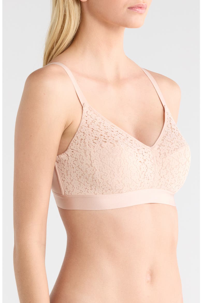 Norah Supportive Wireless Bra, Alternate, color, ROSE