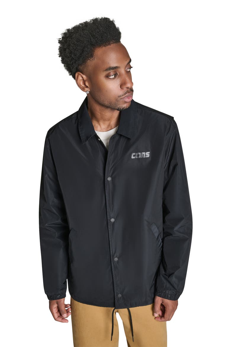 CONS Andover Skate Button Up Jacket, Alternate, color, CONVERSE BLACK