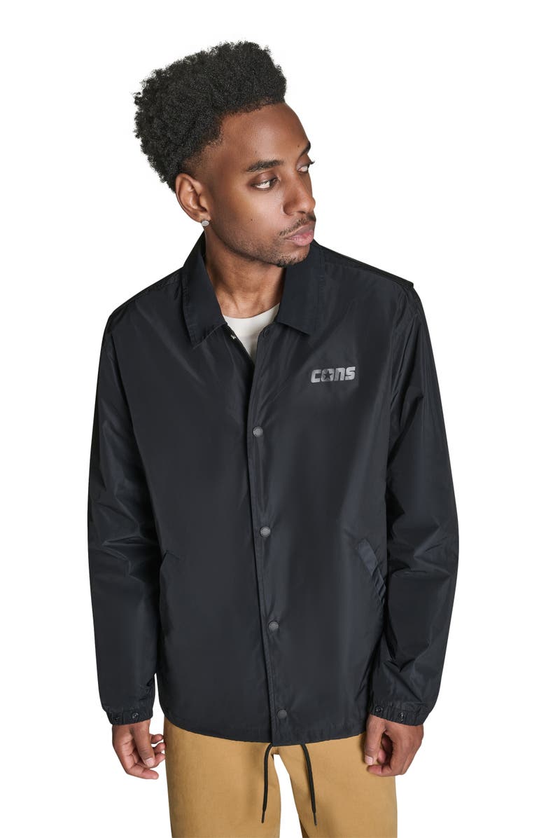 Converse CONS Andover Skate Button Up Jacket, Alternate, color, Converse Black