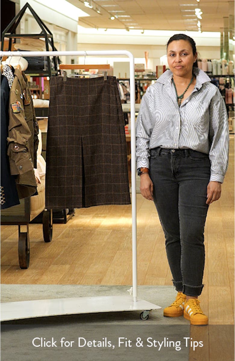 Check Pleat Front Midi Skirt, sales video thumbnail