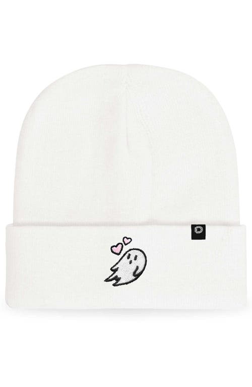 Dalix Heartly Ghost Beanie In White