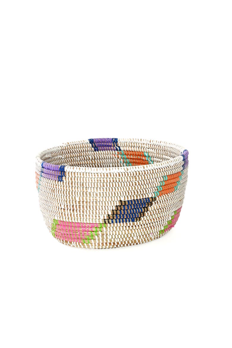 Set of Two Diagonal Diamond Nesting Storage Baskets, Alternate, color, Multicolor