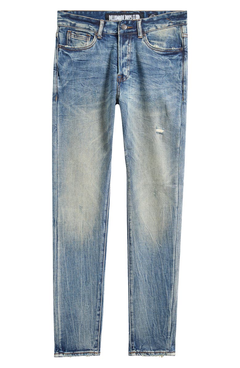 Billionaire Boys Club BB Trek Slim Fit Distressed Jeans, Alternate, color, Mars