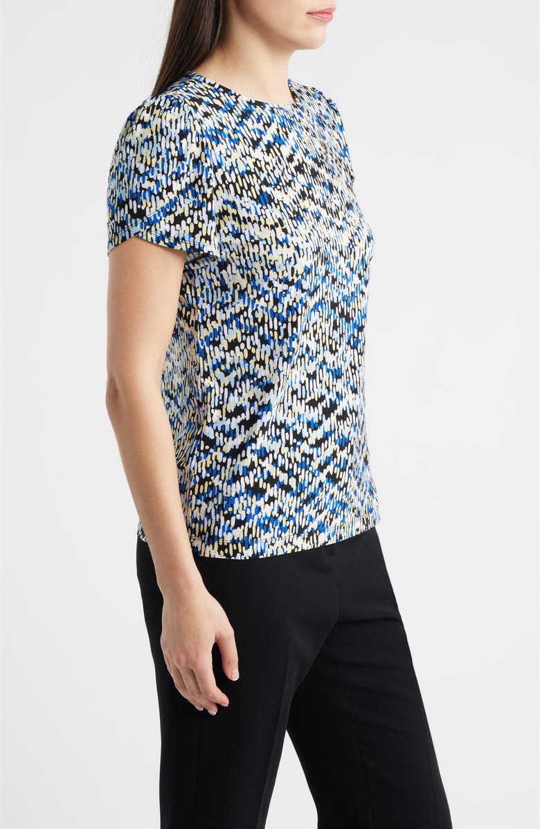 AK ANNE KLEIN Tulip Sleeve Top, Alternate, color, Anne Black Multi