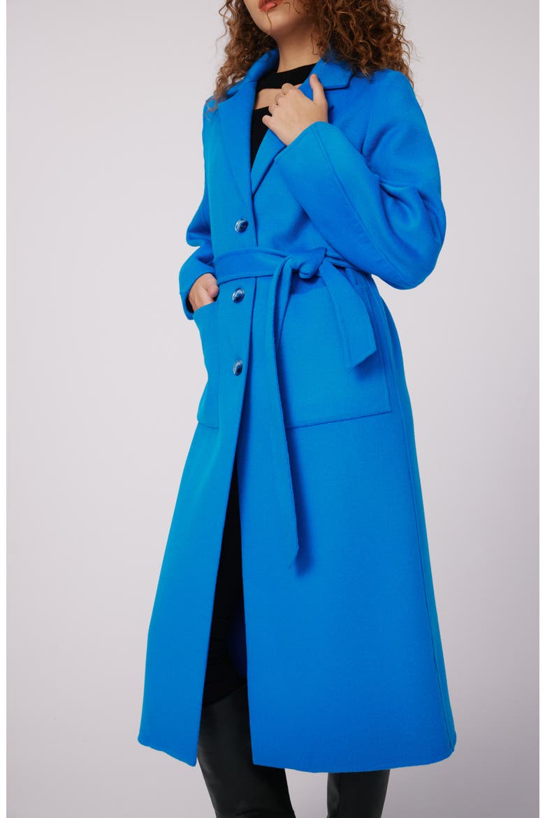 Nene Wool Coat, Alternate, color, BRIGHT BLUE