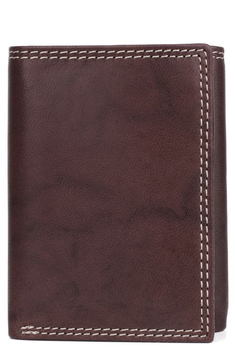 RFID Three-Fold Leather Wallet