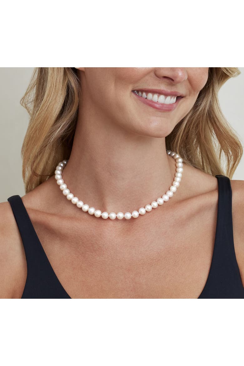 7.5-8.5mm White Freshwater Pearl Adjustable Necklace, Alternate, color, White Pearl