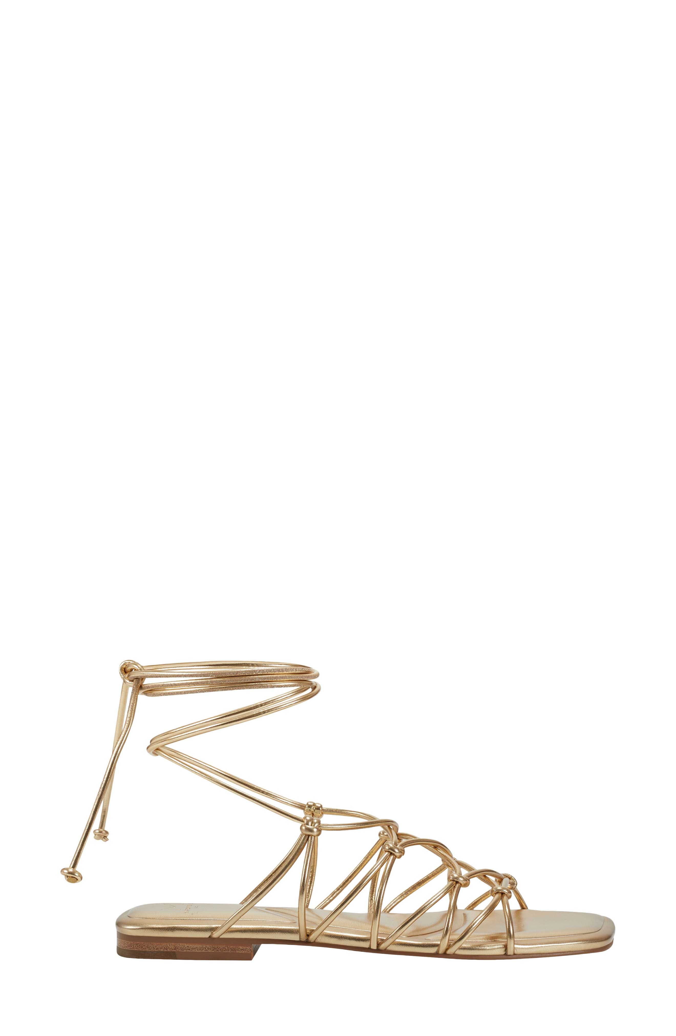 Monnie Ankle Wrap Sandal, Alternate, color, GOLD 700