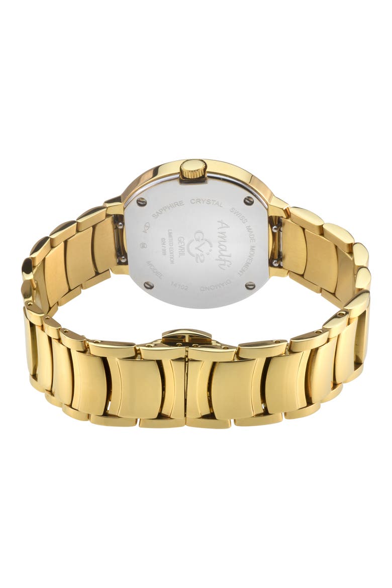 Amalfi Mother-of-Pearl Swiss Diamond Watch, 34mm - 0.04ct., Alternate, color, GOLD