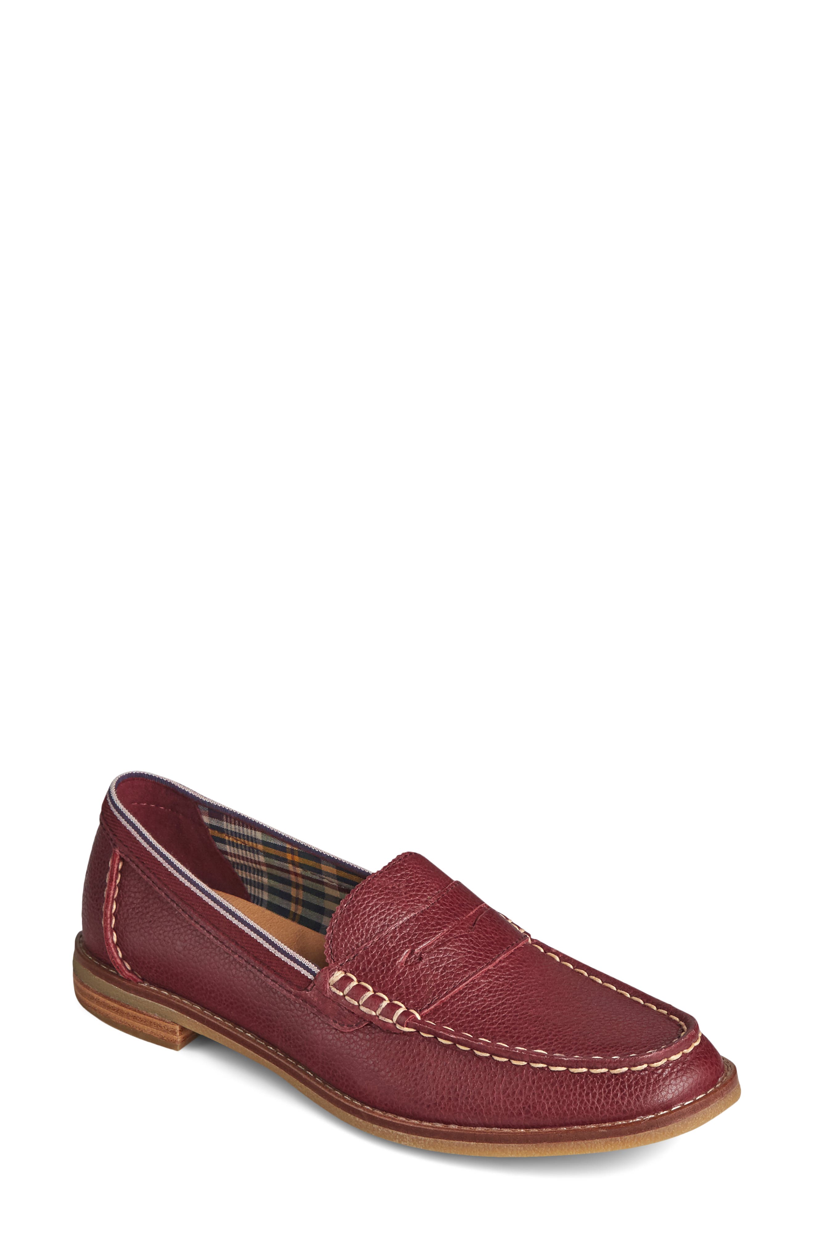 Seaport Penny Loafer, Main, color, CORDOVAN TUMBLED LEATHER